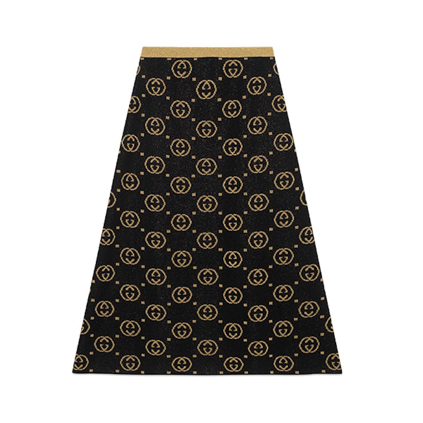 Wool skirt with GG motif