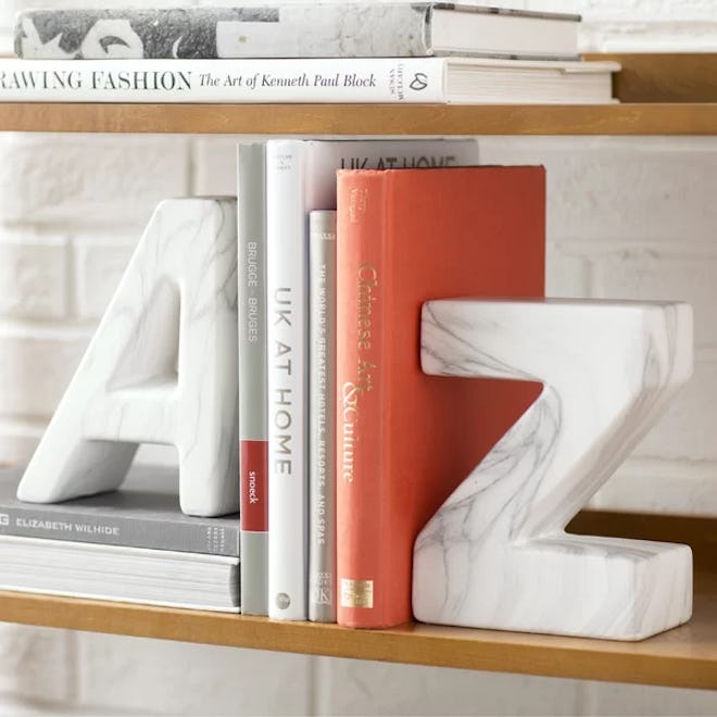 “A” and “Z” Ceramic Book Ends