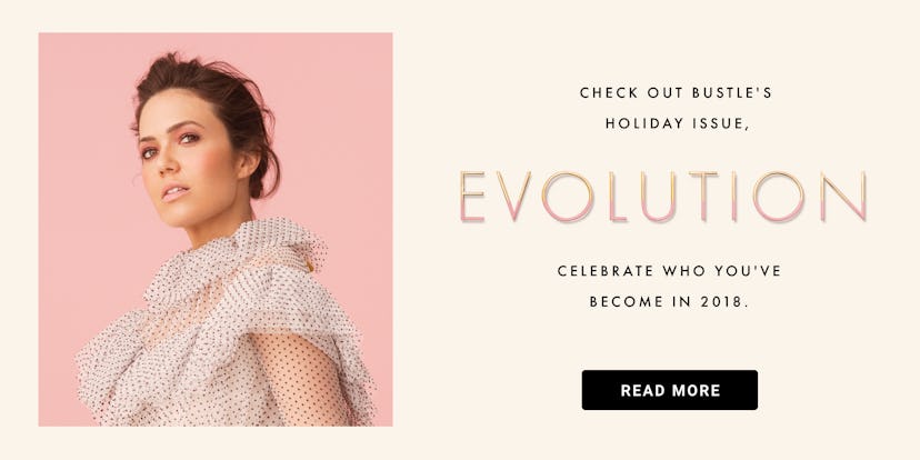 The cover of Bustle's 'Evolution' Holiday issue