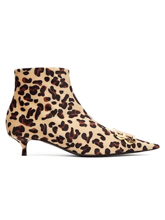 Leopard Velvet BB Ankle Boots