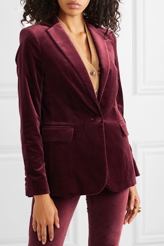 Classic Cotton-Blend Velvet Blazer