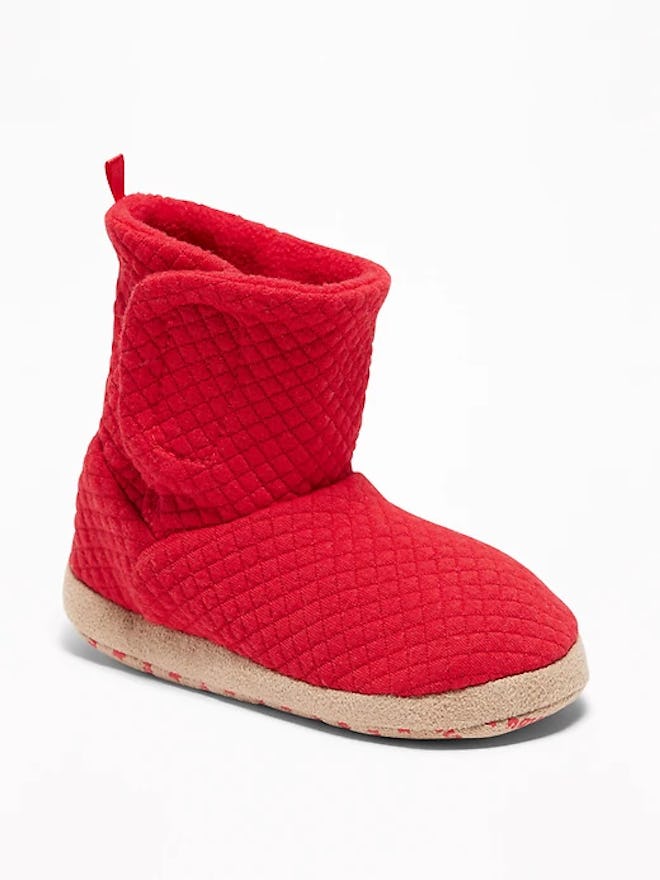Quilted Jersey Bootie Slippers for Toddler