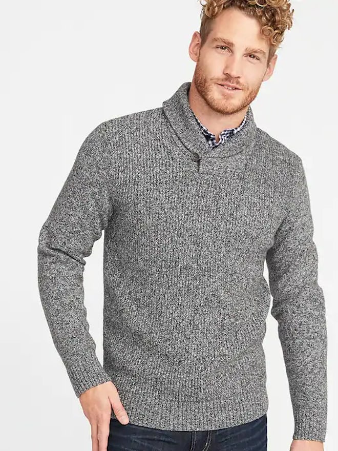 Shawl Collar Sweater For Men