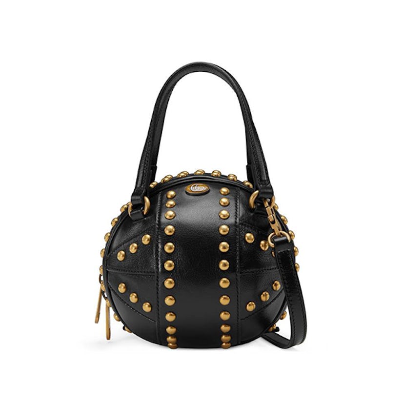 Basketball shaped mini shoulder bag