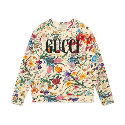 Oversize sweatshirt with Gucci print