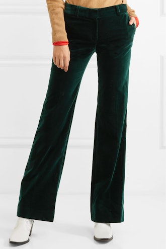 1976 Cotton-Velvet Flared Pants