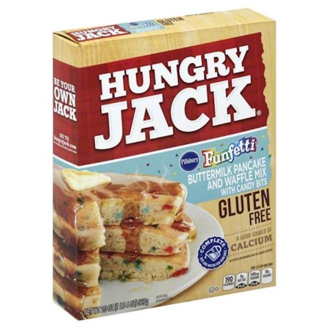 (12 Pack) Hungry Jack Gluten Free Buttermilk Pancake & Waffle Mix with Funfetti Candy Bits, 20-Ounce