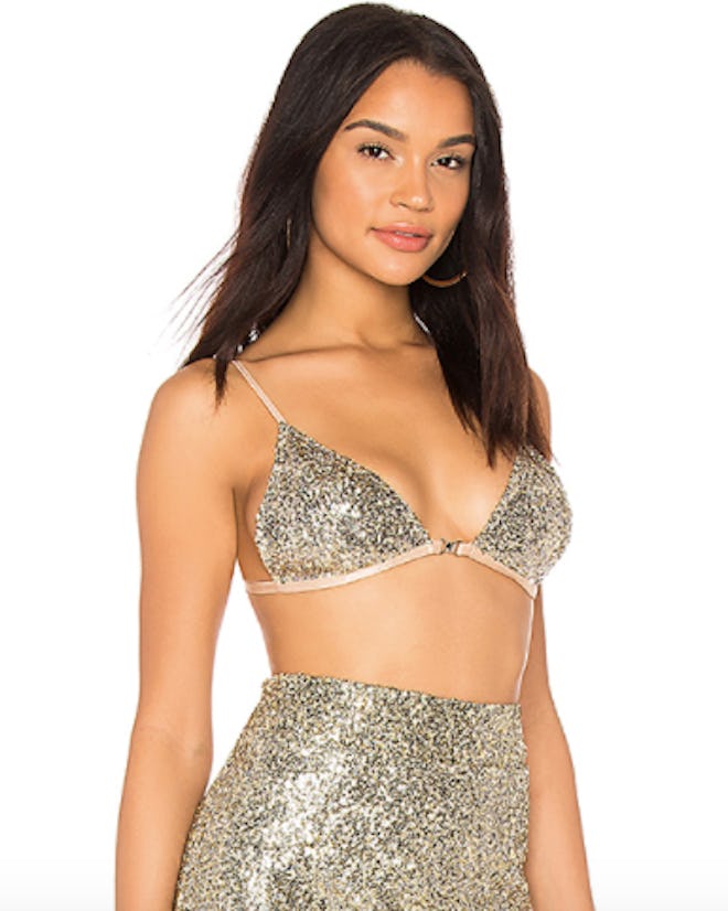 For Love & Lemons Eloise Sequin Bra Top