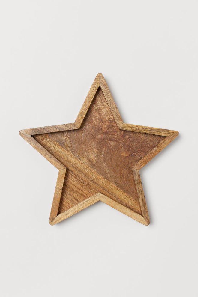 Star-Shaped Wooden Tray