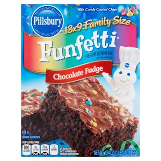 (5 Pack) Pillsbury Funfetti Chocolate Fudge Premium Brownie Mix, 19.4 oz