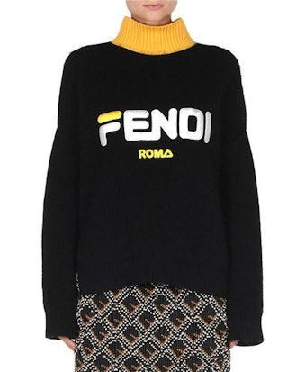 Fendi Mania Turtleneck Pullover Sweater