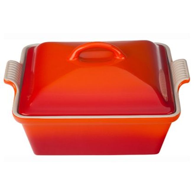 Le Creuset Heritage Square Covered Baker, 9" in Flame