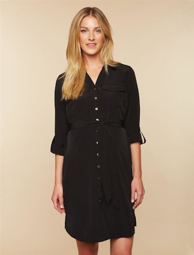 Button Front Maternity Dress