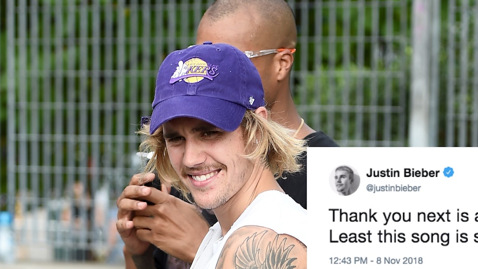 Justin Biebers Thank U Next Tweet Proves He Loves Ariana