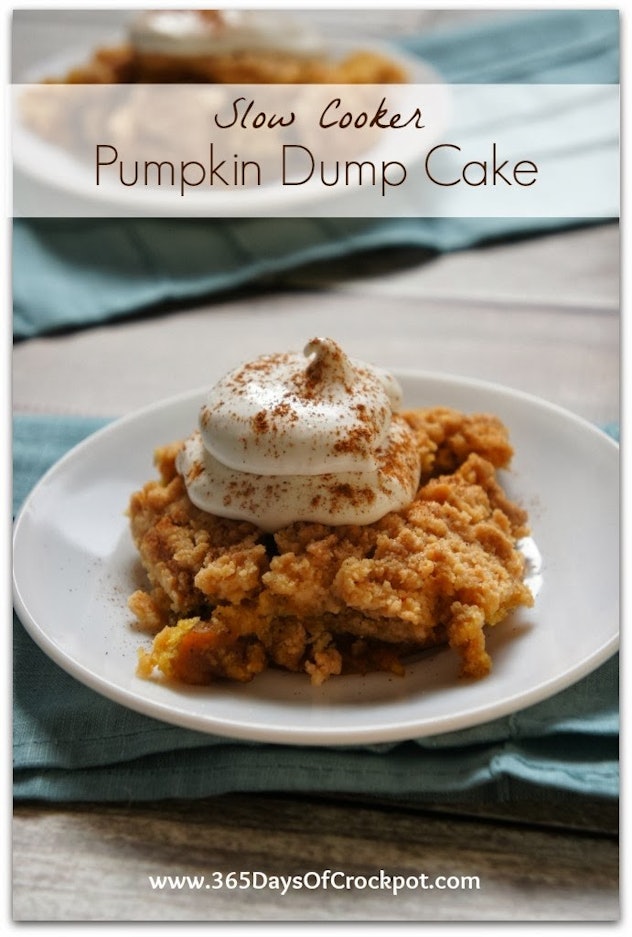 Thanksgiving Desserts: A deconstructed pumpkin cake on a plate with whipped cream sprinkled in with ...
