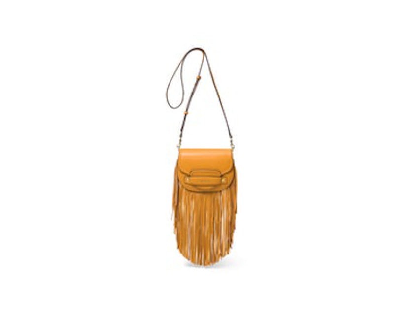 Cary Small Fringed Leather Saddle Bag