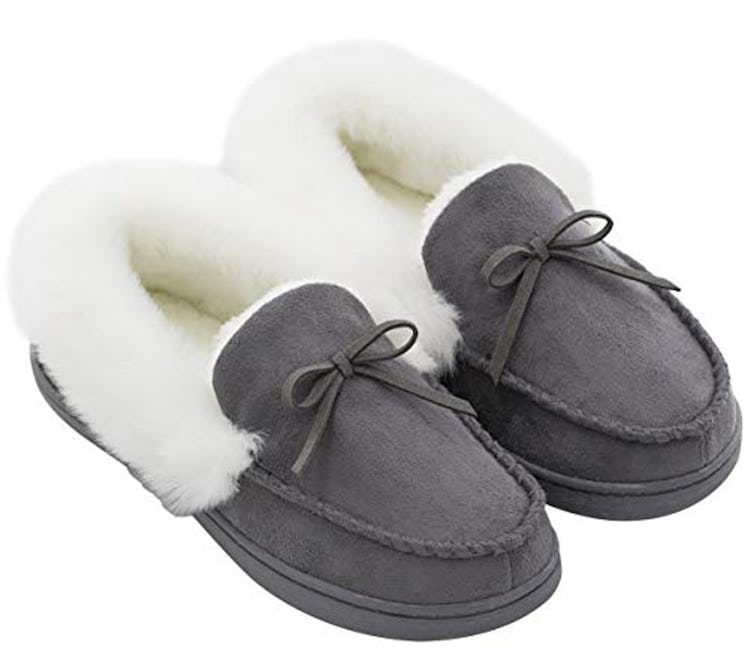 HomeIdeas Faux Fur Suede Slippers