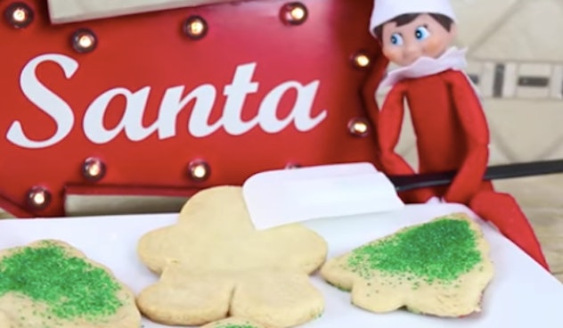 elf on the shelf with cookies