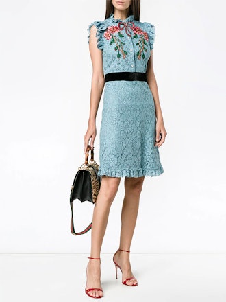Embroidered Cluny Lace Dress