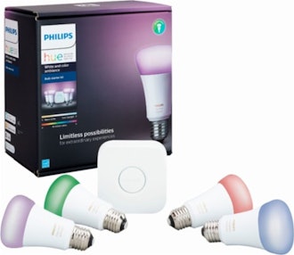 Philips - Hue White and Color Ambiance A19 LED Starter Kit - Multi