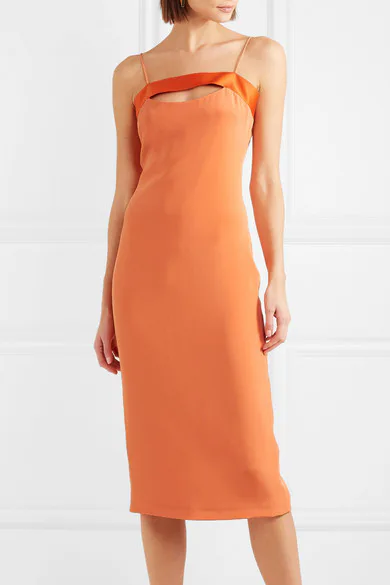 gigi hadid orange dress Gigi Hadid Orange Backless Evening Gown Ovarian Cancer Research Fund's  Memorial Day