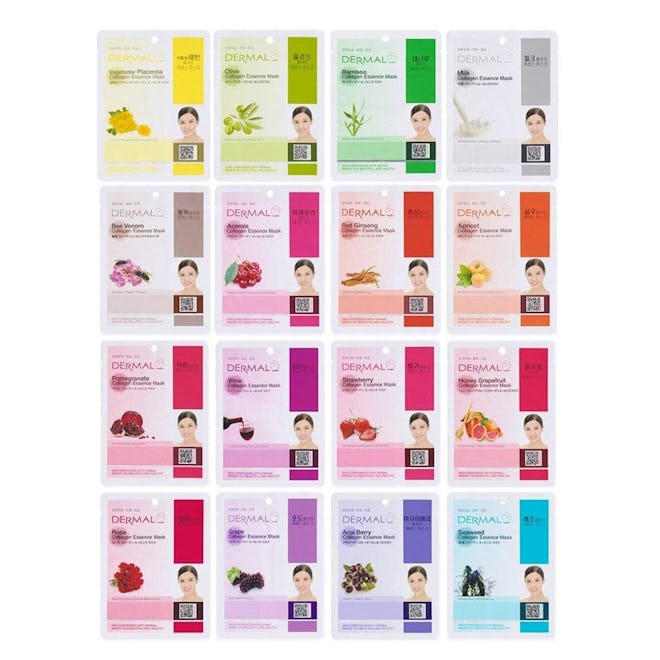 DERMAL Collagen Essence Full Face Sheet Mask Set (Set of 16)