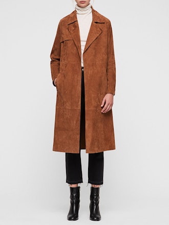 Ember Leather Trench Coat