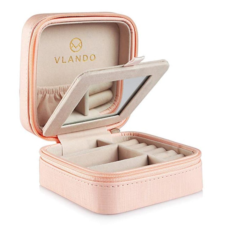 Vlando Small Travel Jewelry Box Organizer