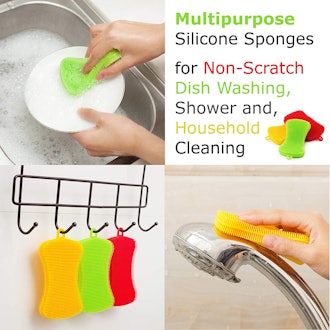 Miracle Market Silicone Dish Sponges (3 Pack)