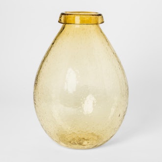 13.1" Bubble Glass Vase Yellow - Threshold™