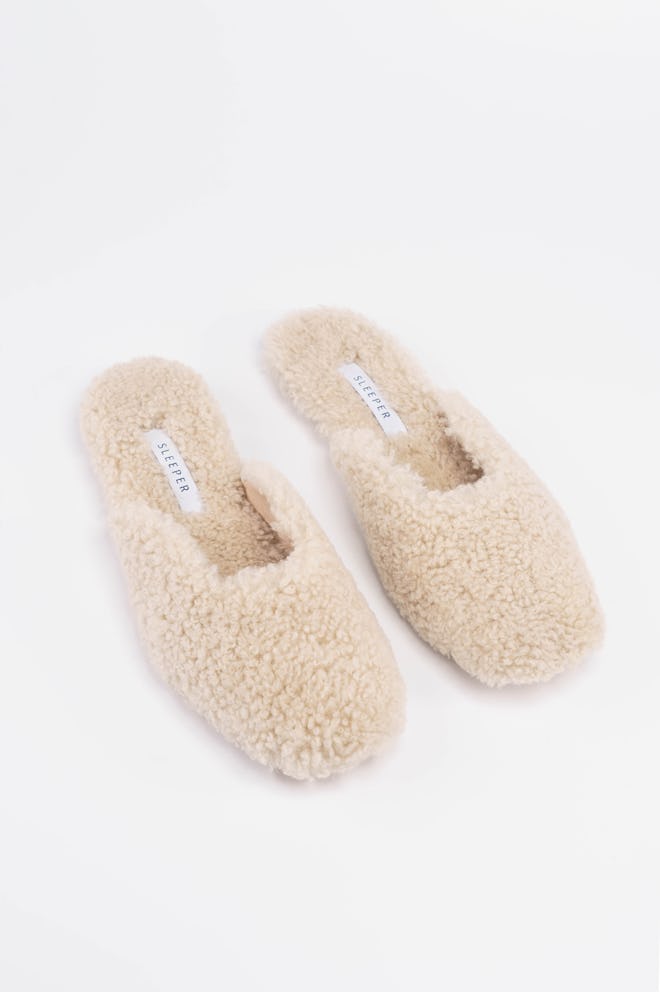 Cream Shearling Slippers