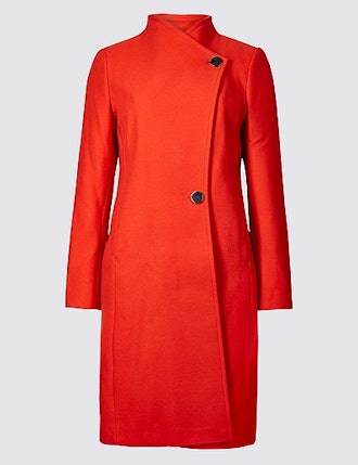  M&S COLLECTION PETITE Funnel Neck Coat