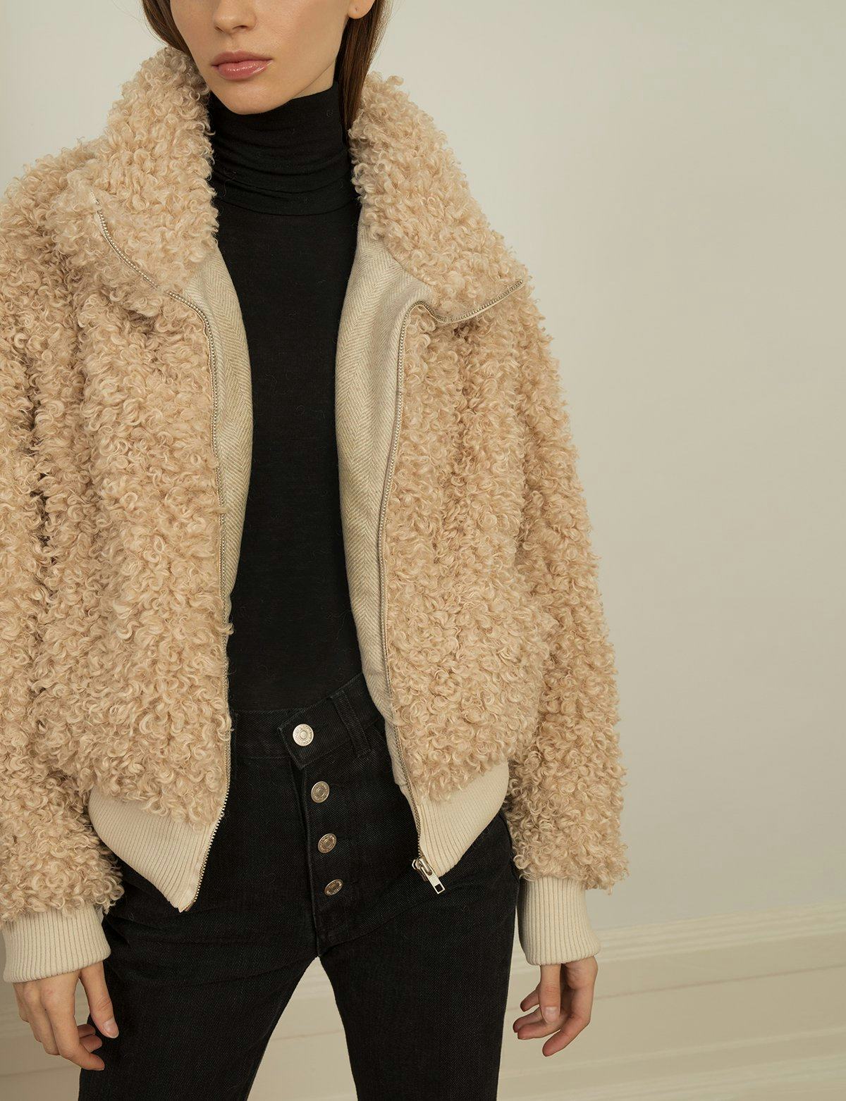 Moon river faux fur bomber jacket clearance