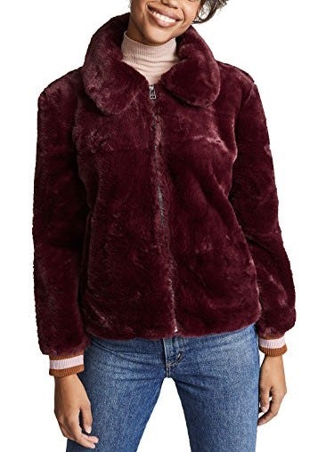Joa faux fur bomber discount