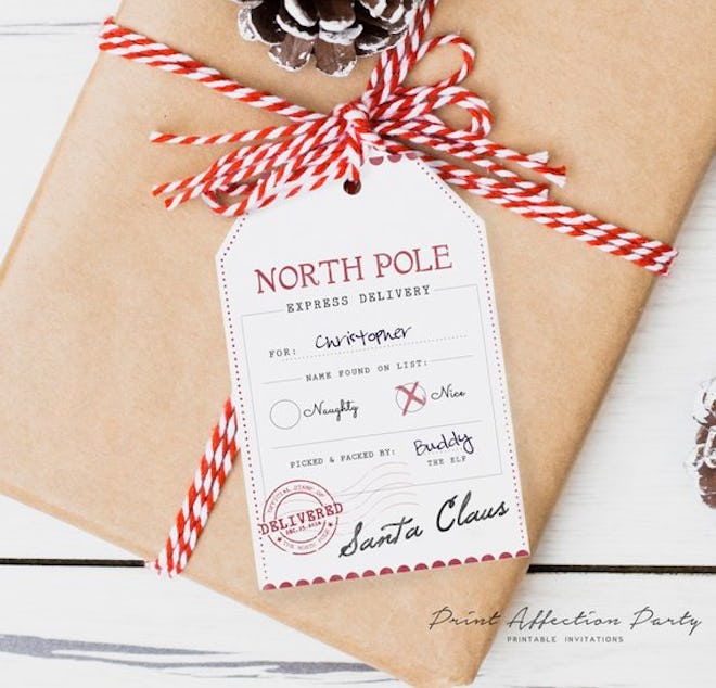 Printable Tags From North Pole