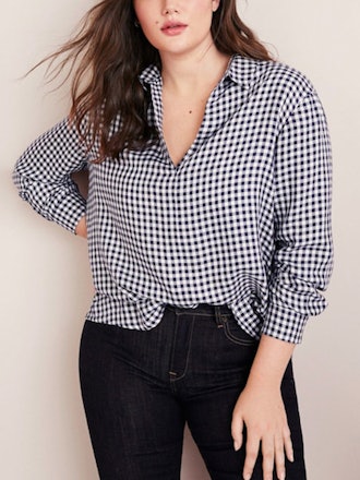 Gingham Check Blouse