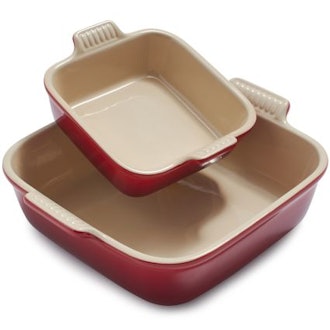 Le Creuset Square Bakers, Set of 2 in Cerise