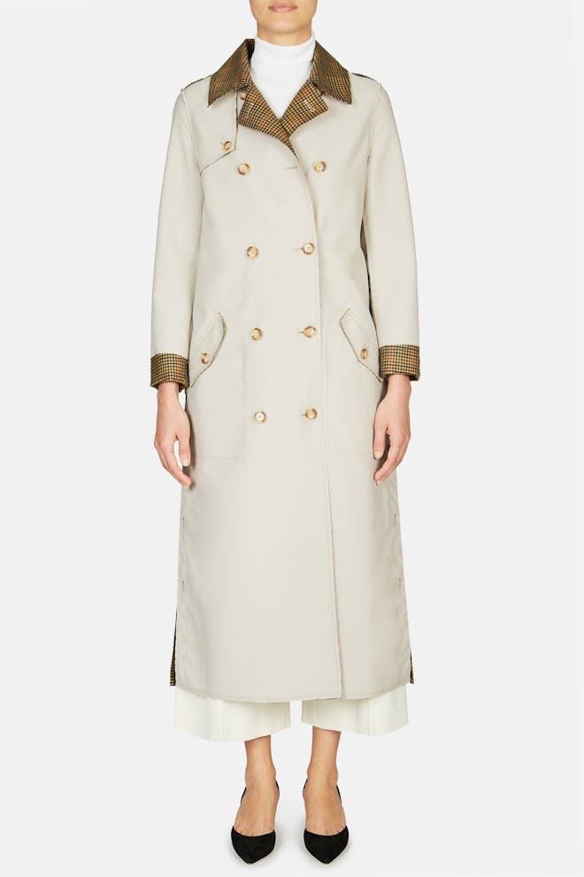 Gabriela Hearst Claremont Reversible Trench - Camel/Red Check