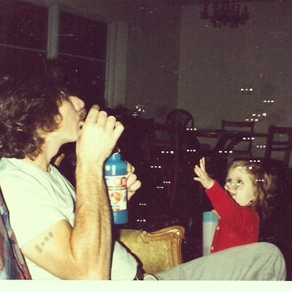Jessie Glockling as a toddler and her dad