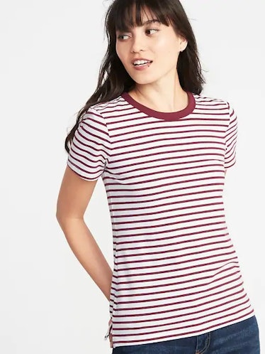 Slim-Fit Brushed Jersey Tee for Women