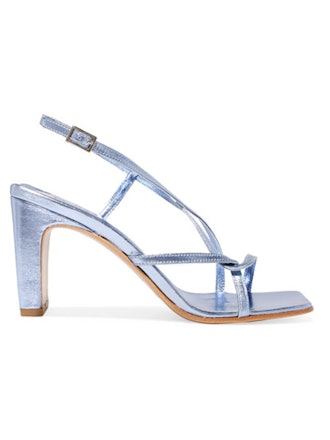 Carrie Metallic Leather Slingback Sandals