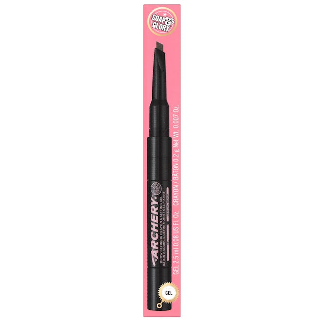 Soap & Glory Archery Brow Defining Crayon & Setting Gel Dark Brown - .08oz