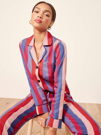 Pajama Set in Disco Stripe