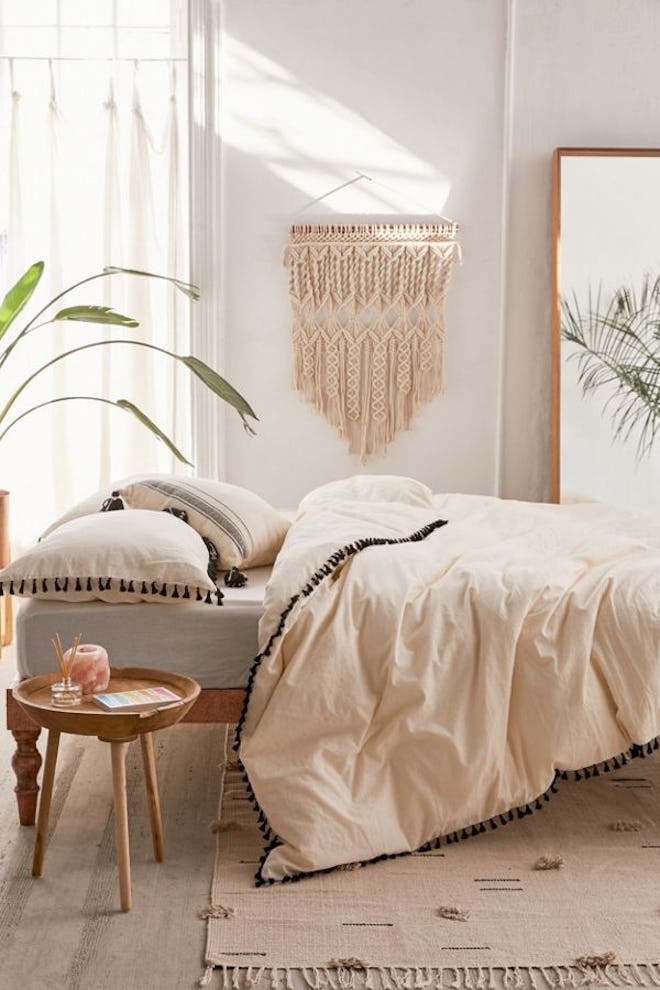 Washed Cotton Tassel Duvet Cover