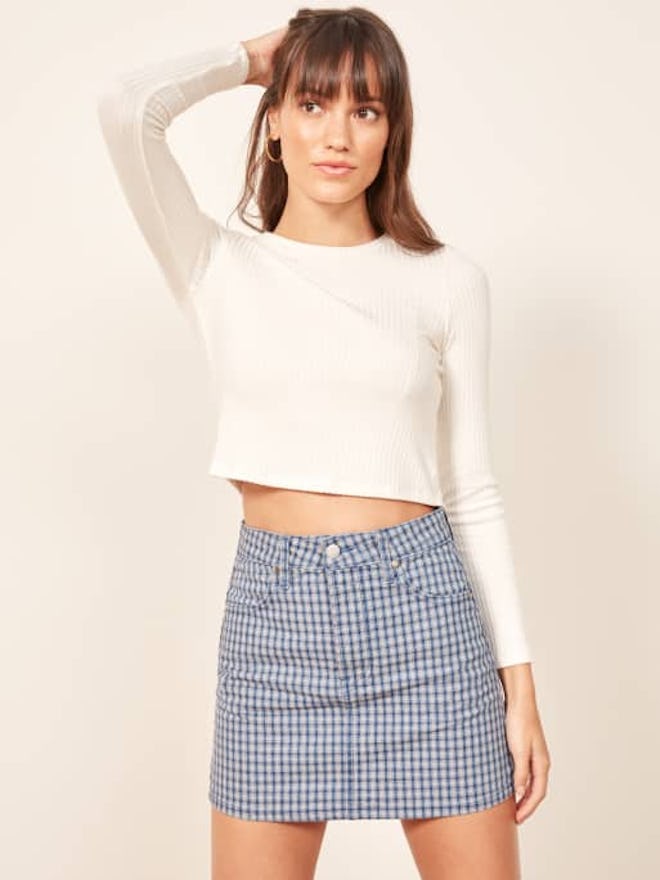 Cher Skirt in Valley Plaid