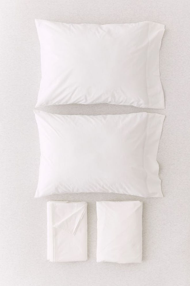Solid Percale Cotton Sheet Set
