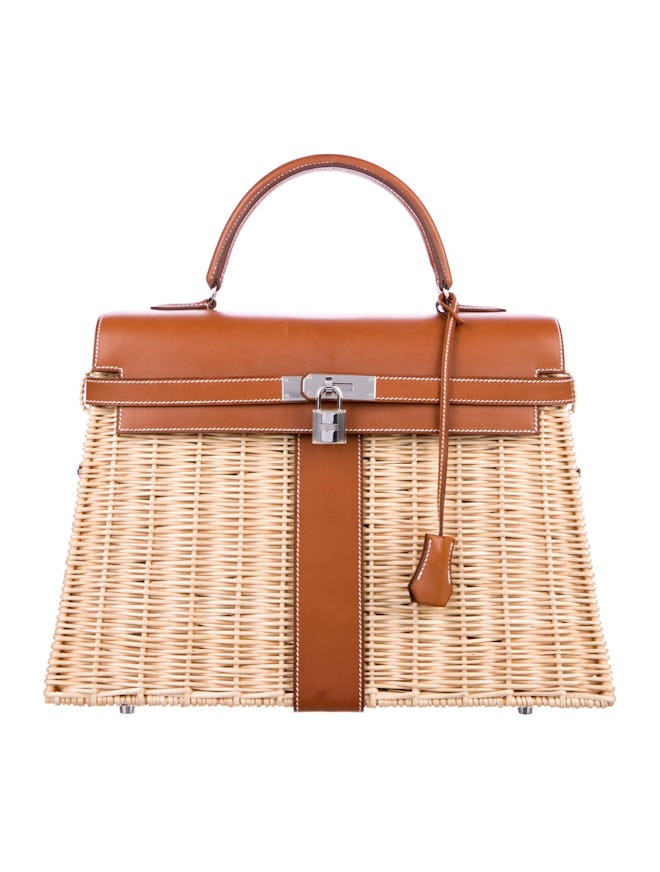 Hermes Limited Edition Barenia and Wicker Picnic Kelly 35