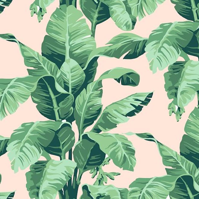 WallShoppe Tropical Leaf Print Wallpaper, 27"X39"