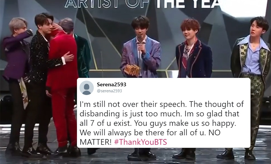 The Video Of Bts Mama Acceptance Speech Emotionally Reveals They