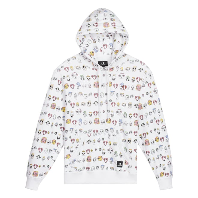 Faces Relaxed Fit Pullover Hoodie